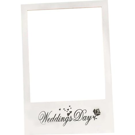 3pcs Accessoires Photobooth Mariage Cadres Photo en Papier Solide Blanc pour Fêtes et Activités Créatives et Amusantes (1/5)