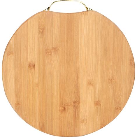 Planche à découper en bambou 36x36x3cm pour légumes et fruits, accessoire de cuisine pratique (1/5)