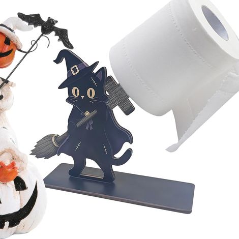 Support pour essuie-Tout Halloween Distributeur de Rouleau Gothique Trick Porte-rouleau d'essuie-tout Pour Maison Appartement Ménage Armoire Table Fête Camping-Car Caravane (1/5)