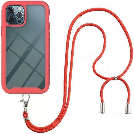 Coque antichoc pour iPhone 11 Pro - Ciel étoilé, TPU + PC avec dragonne, rouge (1/5)