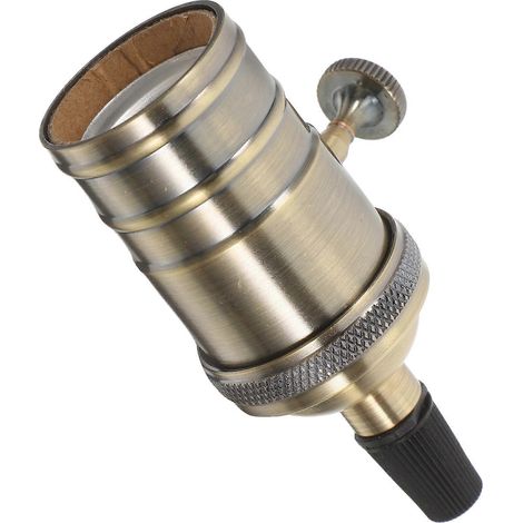 Douille avec interrupteur compatible avec suspension vintage, support monobloc en aluminium (1/5)