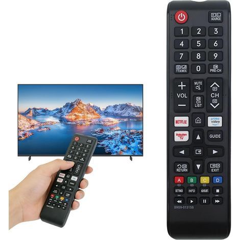 Applicable Télécommande Compatible with Samsung BN59-01315B Compatible Samsung Smart TV 4K UHD HDR QLED Crystal, Remplacement Télécommande Samsung 2021 2020 2019 2018 Série UE (1/5)