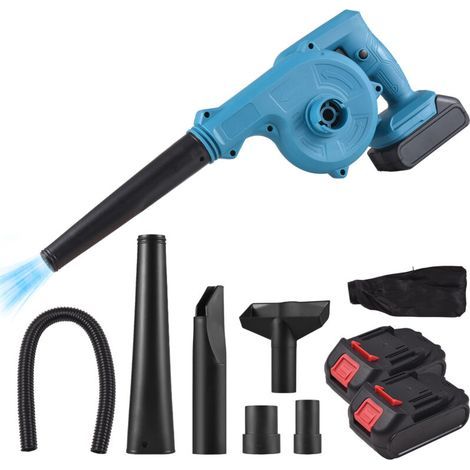 Leaf Blower, 21V Leaf Blower with Battery and Charger, 98CFM Battery Blower, 17000rpm, Lightweight for Garden, Patio, Blowing Leaves and Dust (1/4)