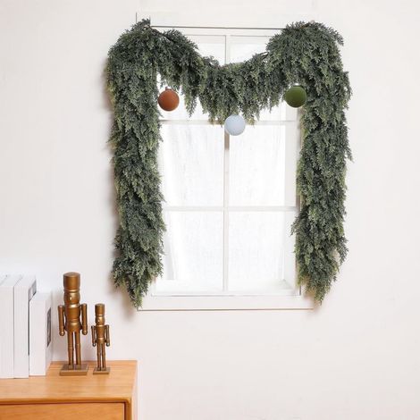 Guirlande Artificielle - Cèdre - 274 cm - Pour Décoration Intérieure Et Extérieure - 1 Pièce (1/5)