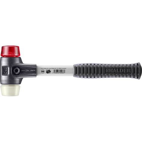 HALDER SIMPLEX Kunststoff- / Nylonhammer mit verstärktem Tempergussgehäuse und Glasfaserstiel - D=40 mm - 3768.040 (1/5)