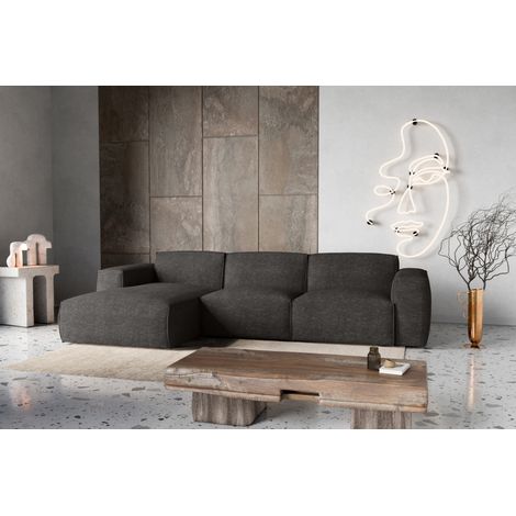 Divano letto angolare sinistro con vano contenitore Hudson in marrone cioccolato del produttore - VINOTTI (1/5)