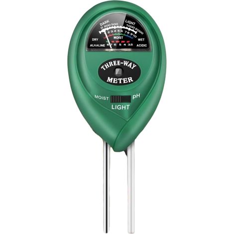 Testeur Sol - Humidité Luminosité pH - Pour Plantes Intérieur Extérieur - Sans Pile - Kit Analyse 3-en-1 (1/5)
