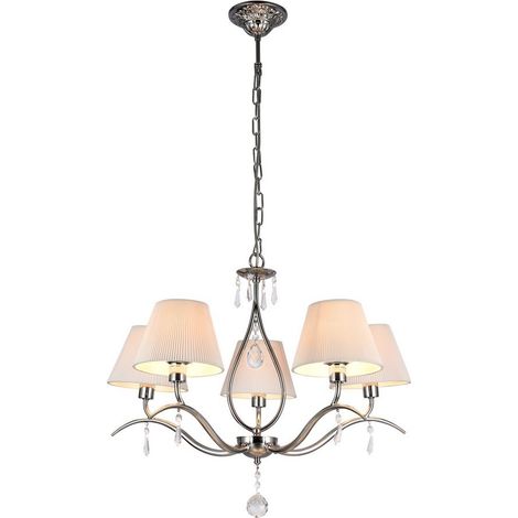 Lustre classique abat-jour Maytoni Talia 5L chromé (1/3)
