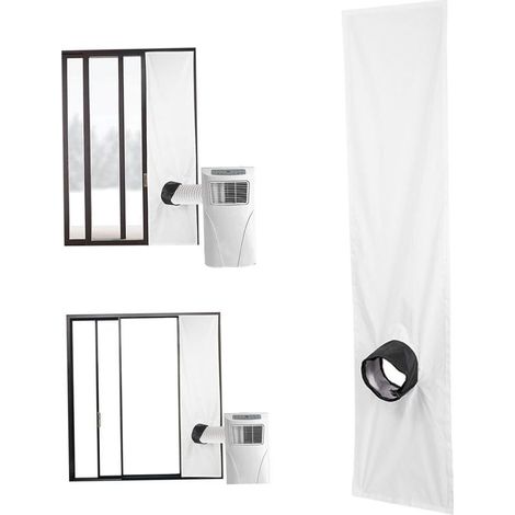200 cm Kit de Vendeur AC Portable, Bouchon de fenêtre de climatiseur Portable Rape de Fixation étanche réglable Kit de fenêtre de climatisation Mobile (1/5)