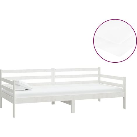 Maison Exclusive - Sofá cama con colchón madera de pino maciza bl