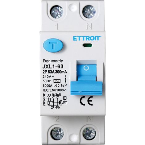 FI-Schutzschalter 2P 63 A 300 mA ETTROIT JX326363