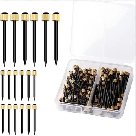 Clous de Suspension Lot de 120 Photos avec TêTe en Laiton de 4 Mm pour Accrocher Des Photos avec BoîTe de Rangement en Plastique Petits Clous pour Cadre, Murs, ClôTures en (1/4)