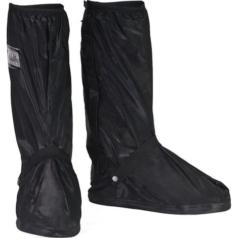 overshoes, Waterproof Overshoes Non-slip Sole Motorcycle Scooter Cycling Bicycle Rain Shoes Cover 43/45 (1/5)