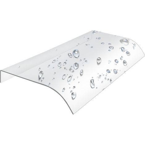 SWANEW Tettoia per Porta Tettoia Pensilina per Porta Protezione Esterna dalla Pioggia e dalle Intemperie 40 x 80 cm Montaggio a parete esterna (1/5)
