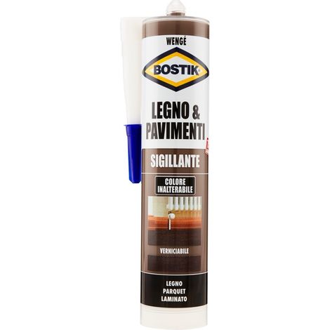 Sigillante acrilico Bostik silicone per legno e pavimenti colore wengè 300 ml (1/5)