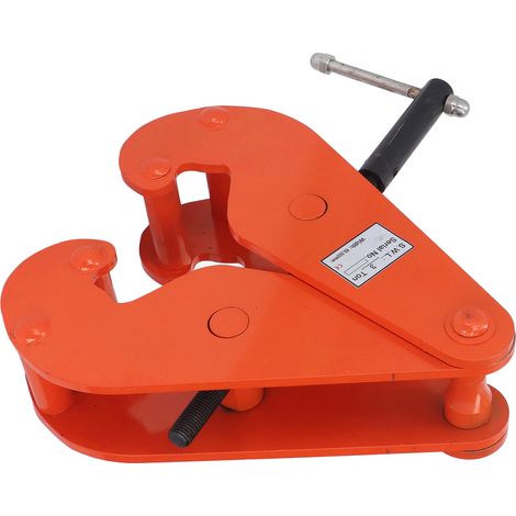 Pince de serrage verticale pour poutres, capacité 3T, ouverture de 80 à 320 mm, pour le gréement d'acier robuste (1/5)