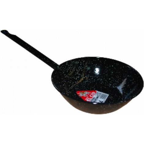 FPLUS sarten honda c/mango vitrif.22 , Sarten honda esmaltada con mango de 22 cms.                     Capacidad 1.20 litros,apta para cocinas de gas,electrica,vitro e induccion.