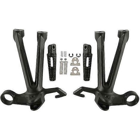 Motorrad-Fußrasten-Set hinten für Suzuki GSX-R 1000 2007-2008 K7 K8, Schwarz/Silber/Matt (1/5)
