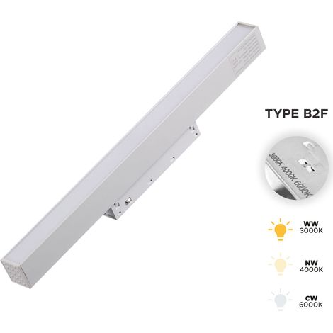 Faro LED bianco da 10W 3CCT tipo B2F per binari magnetici SMART TRACK 48VDC (1/5)