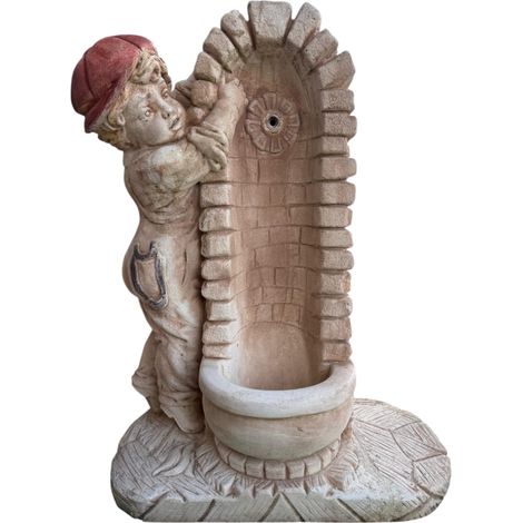 Fontana giardino calcestruzzo cemento senza rubinetto 75x35xh.91cm modello bimbo (1/5)