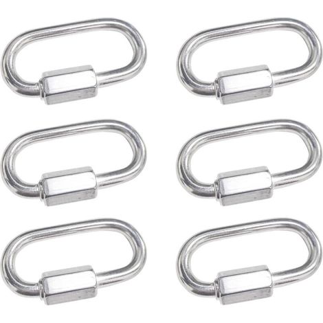 A set of 6 M4 stainless steel quick connecting rods with stainless steel lock buckles with oval screws, very durable, suitable for outdoor/indoor, camping, and hiking (1/5)