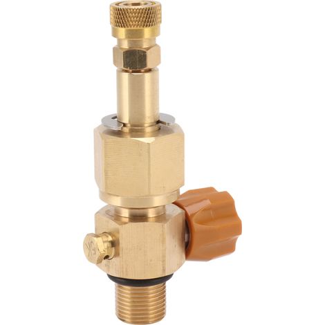 Pressostat haute pression en laiton 5000 psi M18x1,5 avec connecteur femelle plaqué or 8 mm pour bouteille gonflable de CO2 (1/5)