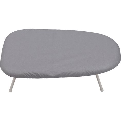 Table à repasser portable de voyage, planche de table pour vêtements, pieds pliants, housse en coton, gris élégant (1/5)