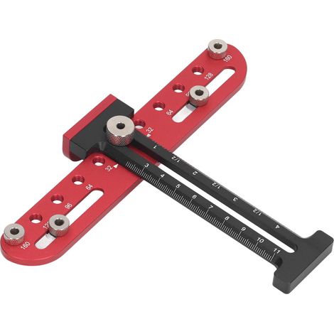 Handbohrmaschine für 4-mm-Griff, Bohrschablone aus Aluminiumlegierung, Lochführung für Türen und Möbel, Anreißwerkzeug für Holzbearbeitung (1/5)