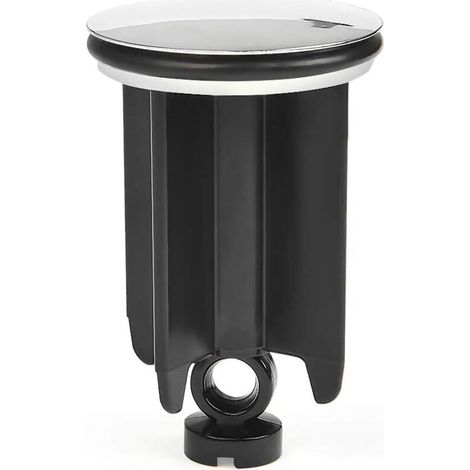 Abflussstopfen für Waschbecken, 40 mm Durchmesser, höhenverstellbar, universeller Abflussstopfen aus Aluminiumlegierung – Schwarz