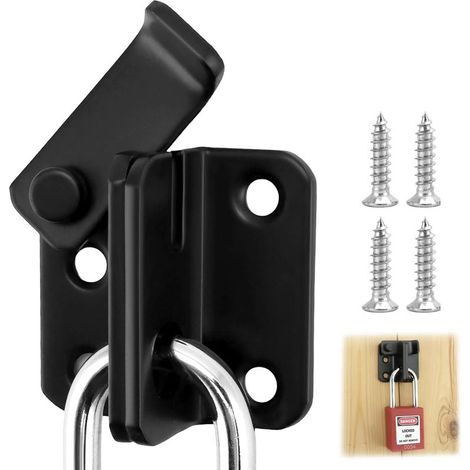 Loquet de portail coulissant en acier inoxydable, loquet d'ouverture à gauche, pour portails en bois, cabanes, garages et jardins. (1/5)