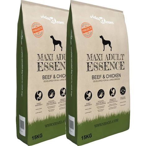 vidaXL Nourriture pour chiens Maxi Adult Essence Beef&Chicken (2 x 15 kg) (1/5)
