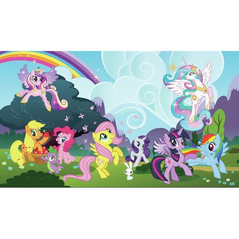 Papier peint panoramique encollé My Little Pony - arc-en-ciel - 320 cm x182,88 cm (1/3)