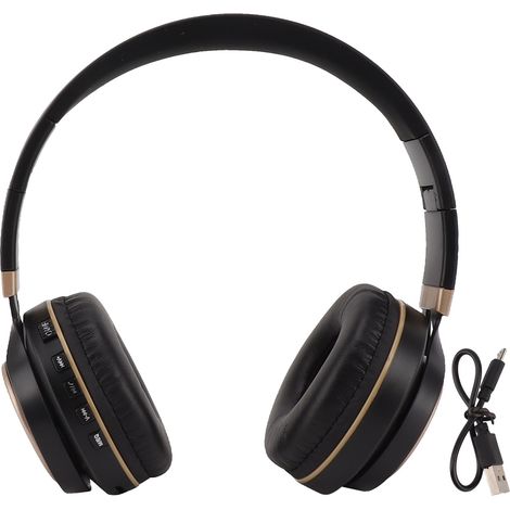 Casque Bluetooth 5.0 Sport Noir - Son Stéréo Basse Profonde, Autonomie 200mAh, Écouteurs sans Fil pour Activités Physiques (1/5)