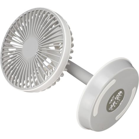 Ventilateur de Bureau USB 7 Pales Mini, Réglable à 45°, Blanc pour Maison Bureau Chambre (1/5)