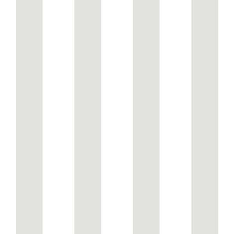 Papier peint rayures larges vert céladon blanc (1/2)