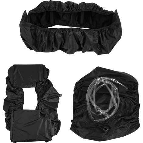 Ortviai Housse étanche pour climatiseur 3 chevaux – Polyuréthane noir avec tuyau d’évacuation de 3 m (1/4)
