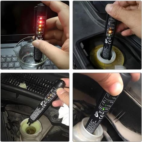 Stylo testeur de liquide de frein, outil de diagnostic de freins automobile avec 5 indicateurs LED, accessoire auto pour contrôle (1/5)