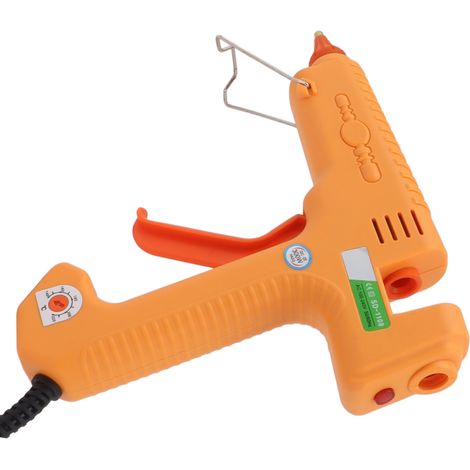 Pistolet à colle chaude 300 W, mini pistolet à colle chauffant pour bricolage, réparations à domicile, école, arts, décoration, artisanat, prise US 100-240 V SD 1108 (140 à 220 °C réglable) (1/5)