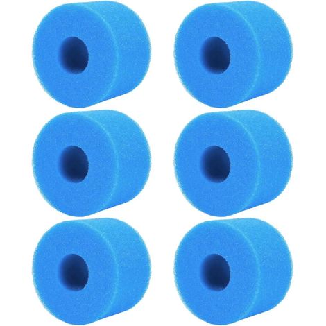 Filtres pour spas, cartouches filtrantes pour piscines, cartouches filtrantes en éponge anti colmatage, tubes en éponge filtrante 108x40x73 mm (paquet de 6)  éponges filtrantes haute efficacité pour (1/5)