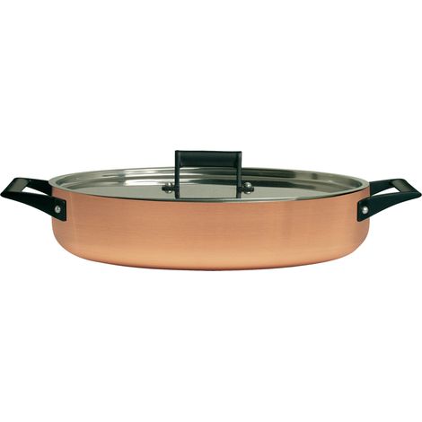 Tegame Ovale 2 Manici in Rame Ø32 cm Antiaderente Alexander Status (1/2)
