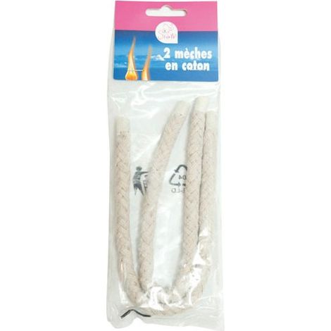 Mèches rondes pour torche flambeau de 150 cm - lot de 2
