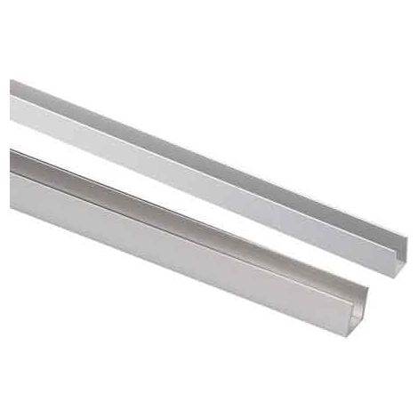 PROFILO PER RIVESTIMENTI TIPO 'U' 10x15x1 mm - lucido - barra 2 mt - 10 metrilineari- ARCANSAS