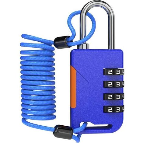 Antivol de ski avec cadenas à combinaison et câble pliable (91,5 cm) - Solution de sécurité pour snowboard, vélo, bagages, valise, coffre-fort et activités de plein air