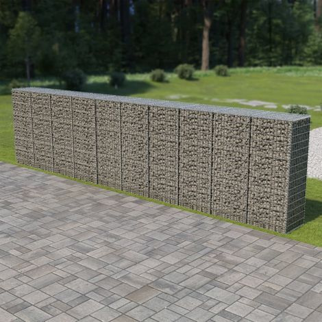 Vidaxl – Mur en gabion 600x50x150 cm – Acier galvanisé résistant aux intempéries – Couvercles inclus – Pour murs de soutènement