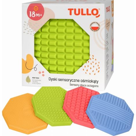Disques sensoriels octogonaux, lot de 4
