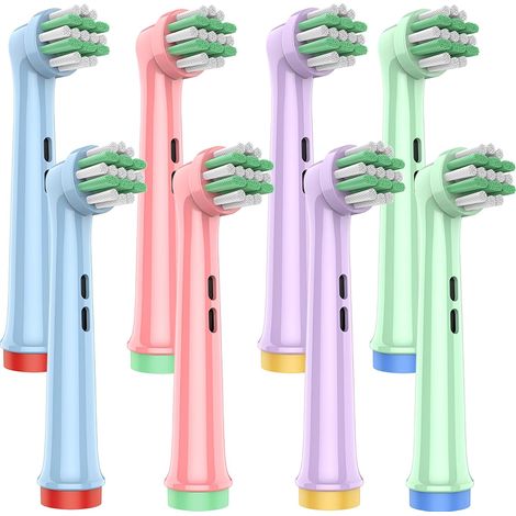 8-teilige Bürstenköpfe kompatibel mit Oral B Kids, Zahnbürstenköpfe für Pro Kids Pro Junior Electric, effektive, aber sanfte Reinigung für empfindliche Zähne (1/4)
