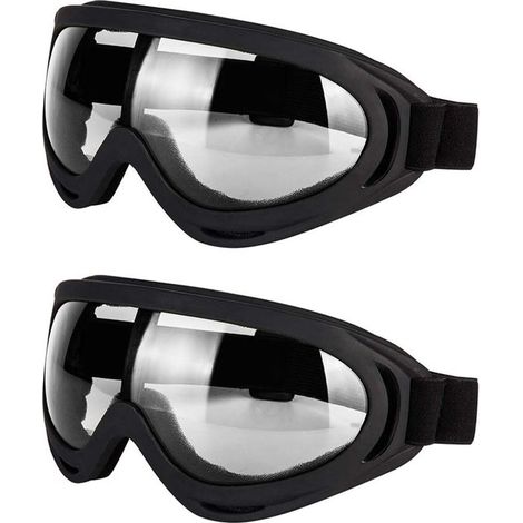 Lot de 2 lunettes de moto – Protection anti-UV tout-terrain pour moto cross, quad, motocross, vélo, VTT (1/2)