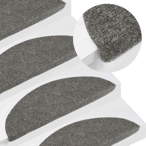 Stair Mats Self-adhesive 15 pcs 56x17x3 cm Grey vidaXL (1/5)