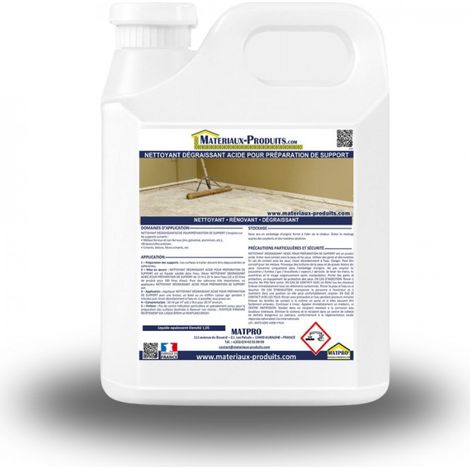 Nettoyant dégraissant acide pour préparation de support - 500 ml Incolore - MATPRO