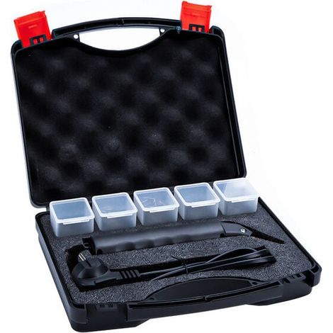 Macchina per la riparazione della plastica dell'auto, kit pistola per cucitrice a caldo con filo di saldatura, saldatrice per la riparazione della plastica del paraurti, 220 V (1/5)